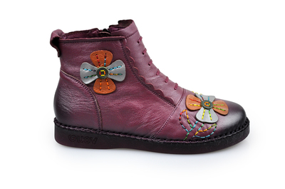 復(fù)古民族風(fēng)手工短靴 舒適百搭的中秋時尚之選